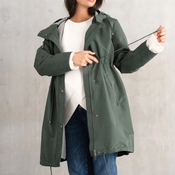 Seraphine Green Lightweight Parka - Picture 2 of 5